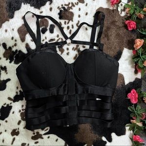 Charlotte Russe Strappy Bra Crop Top Sz Medium